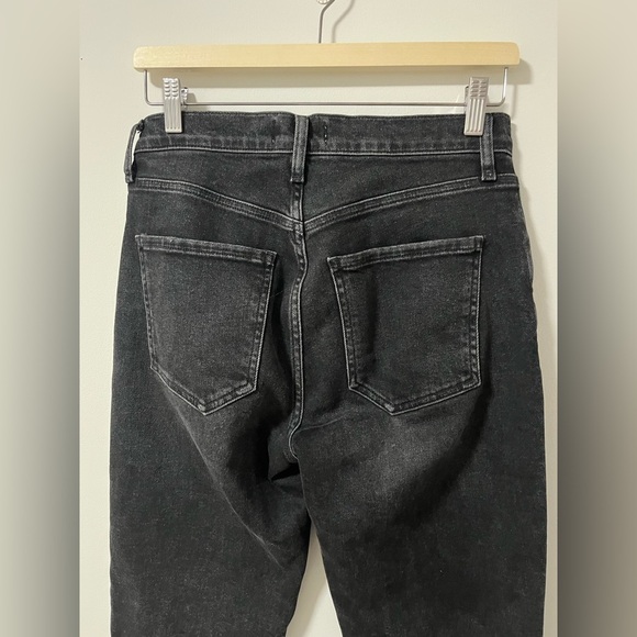 Agolde Riley High Rise Crop Black Jeans Panoramic - Picture 6 of 14